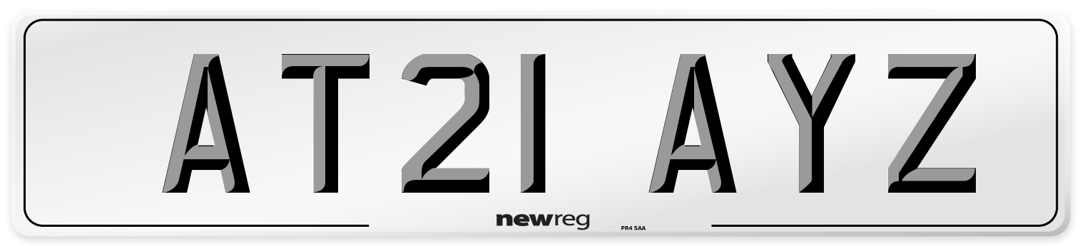 AT21 AYZ Number Plate from New Reg
